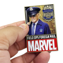 Load image into Gallery viewer, Fantastic Four #1 Stan Lee CBP Officer Mail Carrier Foreign Mail Comic Book Challenge Coin BL11-018 - www.ChallengeCoinCreations.com