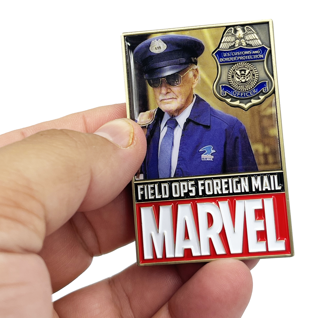 Fantastic Four #1 Stan Lee CBP Officer Mail Carrier Foreign Mail Comic Book Challenge Coin BL11-018 - www.ChallengeCoinCreations.com