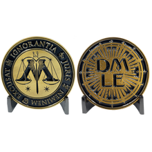 Load image into Gallery viewer, Department of Magical Law Enforcement DMLE Challenge Coin inspired by Harry Potter EL8-021 - www.ChallengeCoinCreations.com