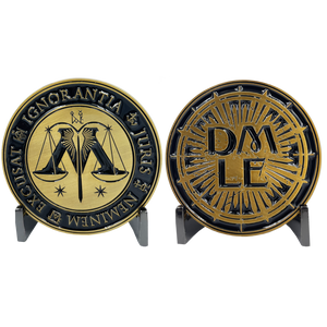 Department of Magical Law Enforcement DMLE Challenge Coin inspired by Harry Potter EL8-021 - www.ChallengeCoinCreations.com