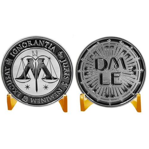 Department of Magical Law Enforcement DMLE Challenge Coin Antique Nickel plated EL5-022