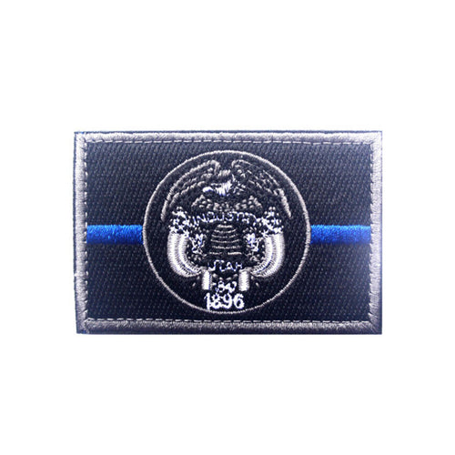 Thin Blue Line Utah State Flag Hook and Loop Tactical Morale Patch FREE USA SHIPPING SHIPS FROM USA PAT-674