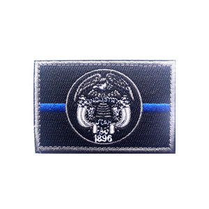 Thin Blue Line Utah State Flag Hook and Loop Tactical Morale Patch FREE USA SHIPPING SHIPS FROM USA PAT-674