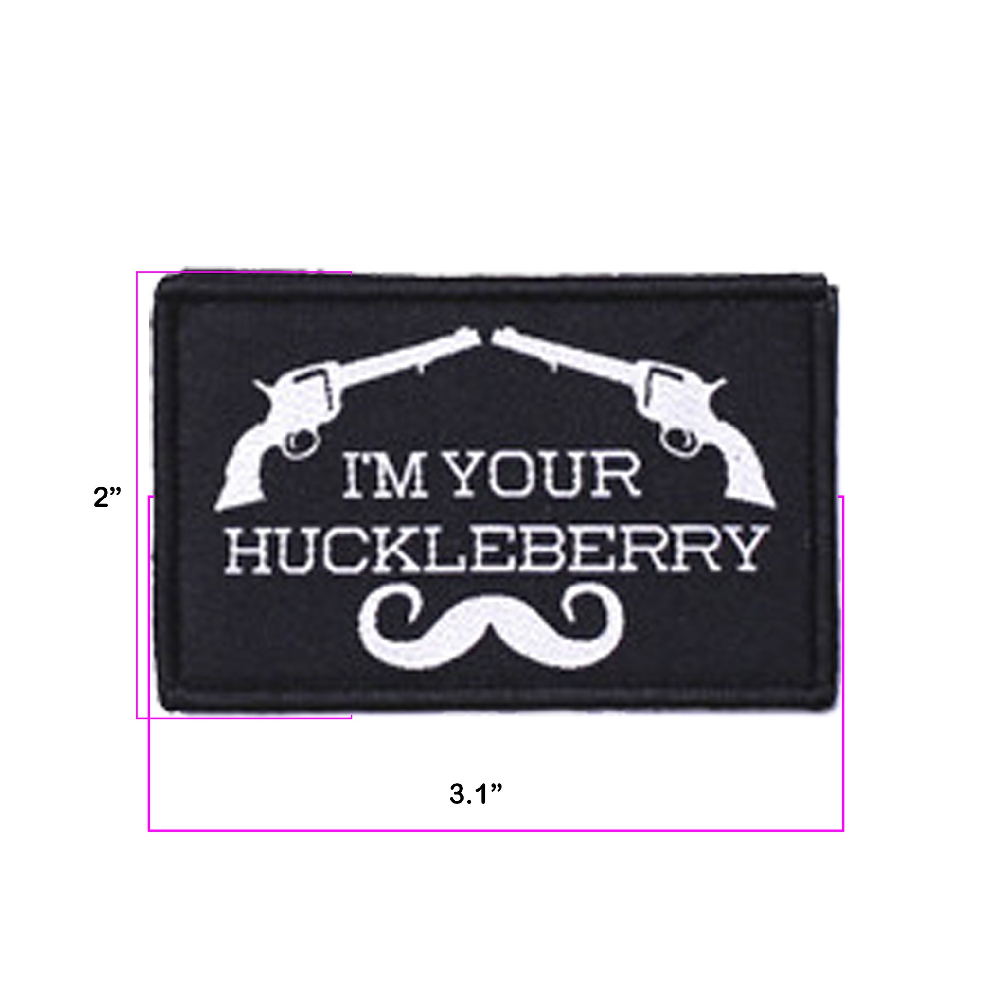 2 Pieces Patches I'm Your Huckleberry Funny Tactical Military Morale Patch Hook & Loop Tactical Patch