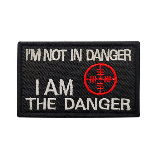Funny I AM THE DANGER Hook and Loop Morale Patch Army Navy USMC Air Force LEO FREE USA SHIPPING SHIPS FROM USA V01404 PAT-102