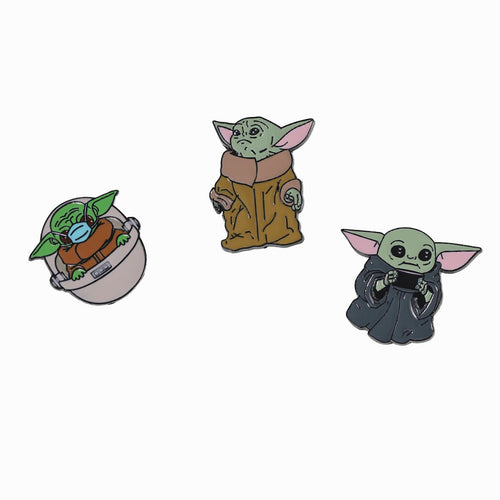 Baby Yoda The Child Grogu 3 Pin Set Disney Mandalorian PS-004 - www.ChallengeCoinCreations.com