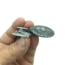 Load image into Gallery viewer, Star Trek Inspired Enterprise Keychain Spock Uhura Kirk Bones Scotty Sulu KC-014 - www.ChallengeCoinCreations.com