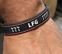 Load image into Gallery viewer, LFG Brady inspired 12 GOAT 7 Trophy Silicon Bracelet (BLUE) BL3-012 - www.ChallengeCoinCreations.com
