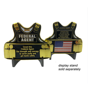 Federal Agent Body Armor Challenge Coin Police FAM FBI BOP ATF FPS B-003 - www.ChallengeCoinCreations.com