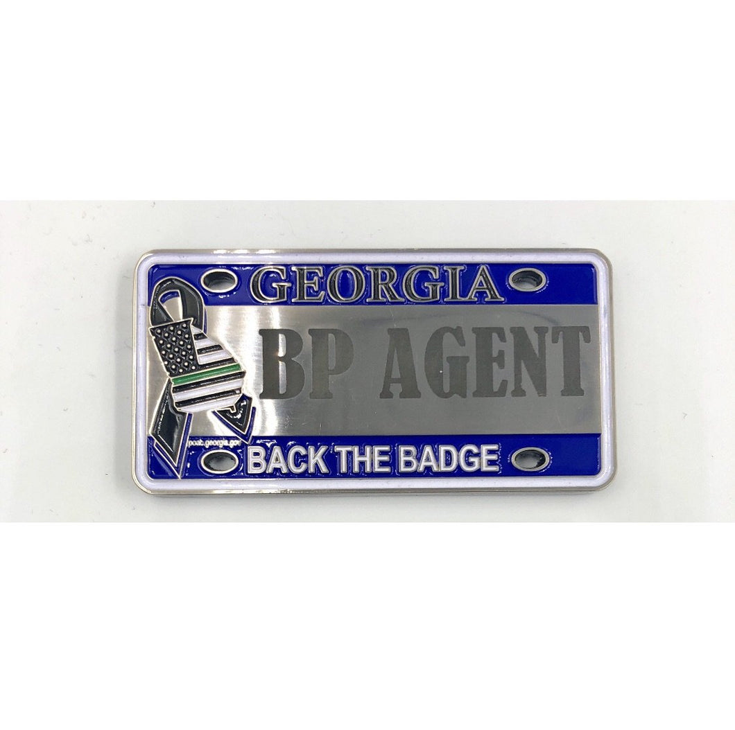H-002 Border Patrol Agent CBP Georgia License Plate Challenge Coin - www.ChallengeCoinCreations.com