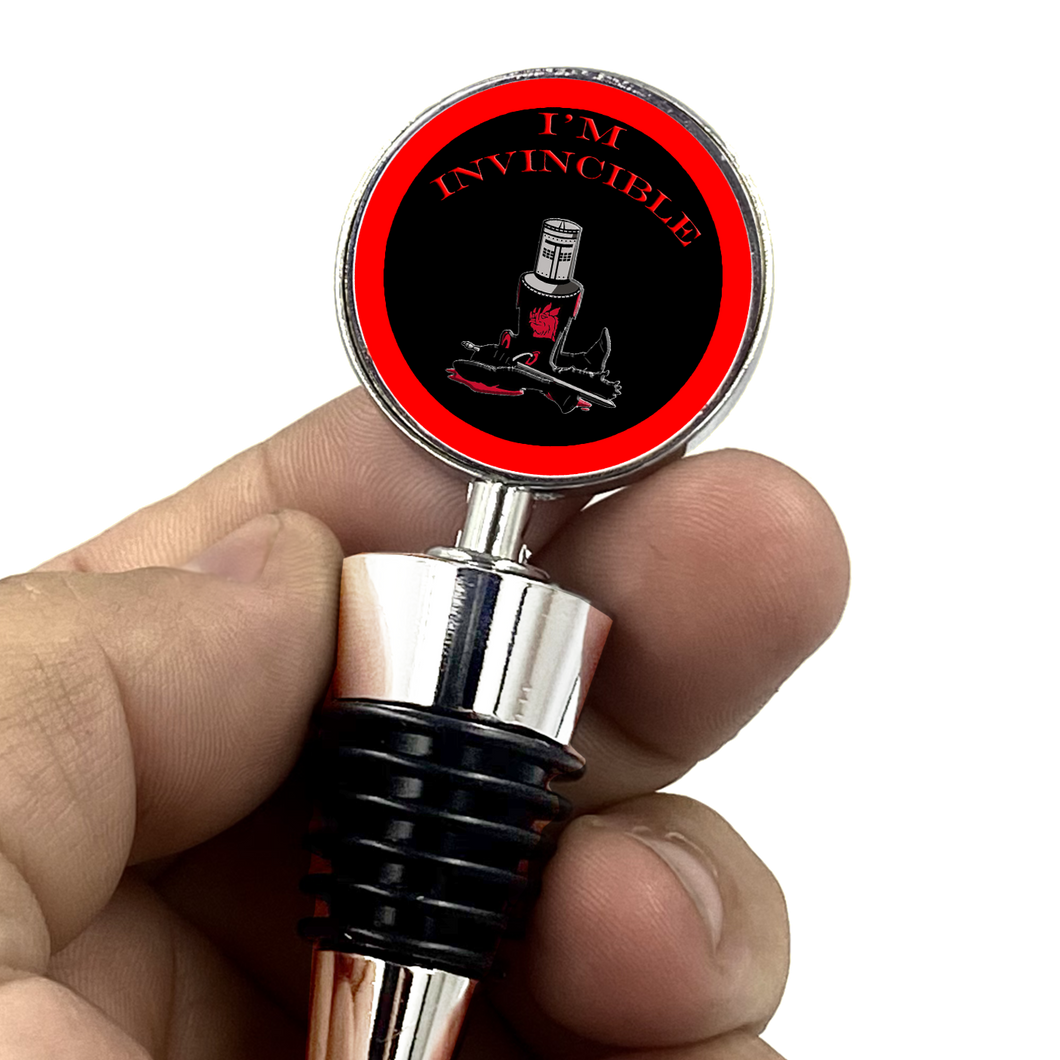 Black Knight Invincible Monty Python Search For The Holy Grail Inspired Wine Stopper - www.ChallengeCoinCreations.com
