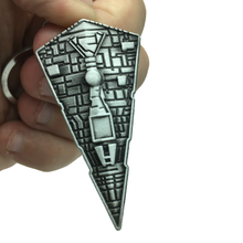 Load image into Gallery viewer, Star Wars Inspired Imperial Star Destroyer Keychain Mandalorian Disney Baby Yoda The Child Grogu The Executor KC-008 - www.ChallengeCoinCreations.com