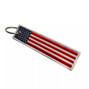 Red White and Blue Keychain Luggage Tag Military Morale Tactical  FREE USA SHIPPING SHIPS FROM USA LKC-105