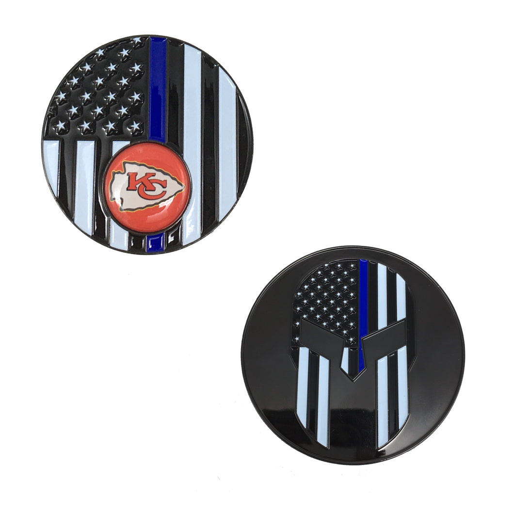 Kansas City Chiefs Police Thin Blue Line Gladiator Challenge Coin KCPD