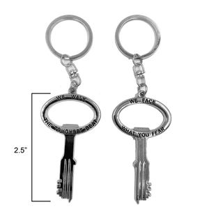Silver Prison Jail Key bottle opener keychain challenge coin Correctional Officer CO Corrections thin gray line EE-021 - www.ChallengeCoinCreations.com