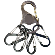Load image into Gallery viewer, Carabiner Keychain with 4 carabiner clips and bottle opener function corrections police work GL12-008