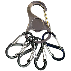 Carabiner Keychain with 4 carabiner clips and bottle opener function corrections police work GL12-008