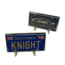 Load image into Gallery viewer, Knight Rider KITT License Plate Challenge Coin Medallion KK-017 - www.ChallengeCoinCreations.com
