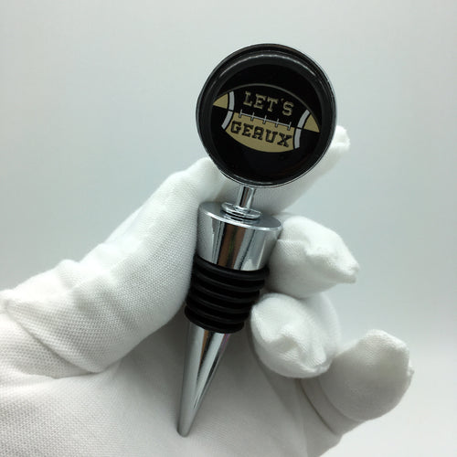 New Orleans Saints Football Let's Geaux! Wine Stopper - www.ChallengeCoinCreations.com