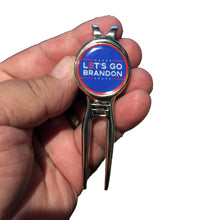 Load image into Gallery viewer, LGB Lets Go Brandon Magnetic Golf Ball Marker and Divot Tool With Clip FREE USA Shipping