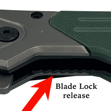 Load image into Gallery viewer, Border Patrol tactical pocket knife BPA Rescue Tool Steel Blade Patrol Agent CBP Bortac GB2-004 26-K