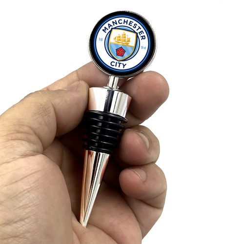Premier League Manchester City Man City FC Wine stopper Football Soccer Futbol - www.ChallengeCoinCreations.com