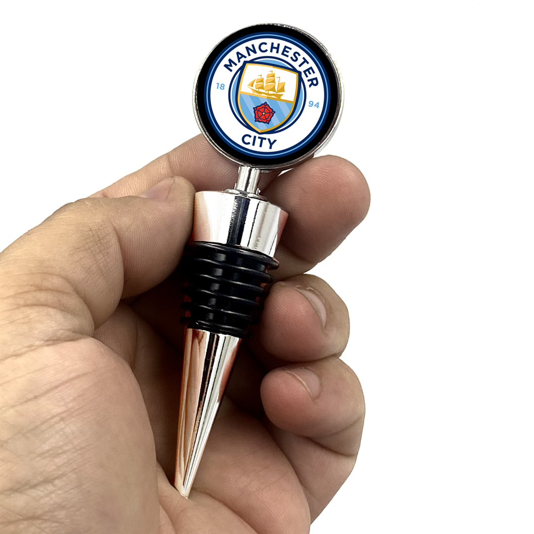 Premier League Manchester City Man City FC Wine stopper Football Soccer Futbol - www.ChallengeCoinCreations.com