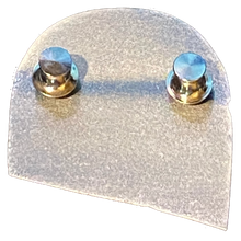 Load image into Gallery viewer, Star Wars The Mandalorian inspired helmet mask pin with dual pin posts and deluxe locking clasps DL11-03 - www.ChallengeCoinCreations.com