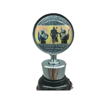 Load image into Gallery viewer, Star Wars The Mandalorian Inspired Wine Bottle Stopper Beskar Steel Baby Yoda Disney inspired - www.ChallengeCoinCreations.com