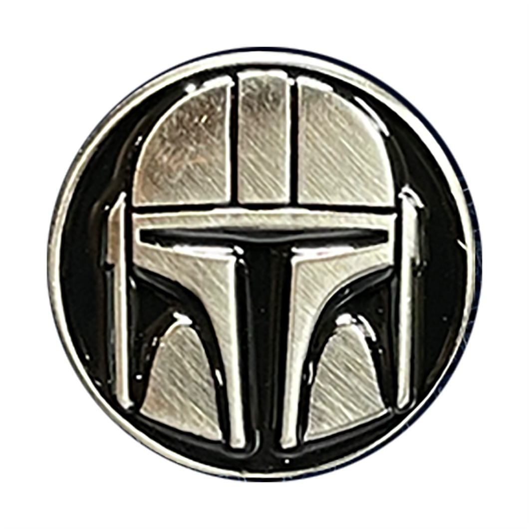 Mandalorian Inspired Lapel Pin Pedro Pascal Disney Baby Yoda This is the Way DD-009 - www.ChallengeCoinCreations.com