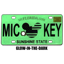 Load image into Gallery viewer, Mickey Inspired Thin Green Line Florida POLICE Mouse License Plate Challenge Coin H-006 - www.ChallengeCoinCreations.com