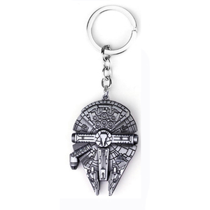 Star Wars Inspired Millennium Falcon Keychain Han Solo Mandalorian Disney Baby Yoda The Child Grogu KC-004 - www.ChallengeCoinCreations.com