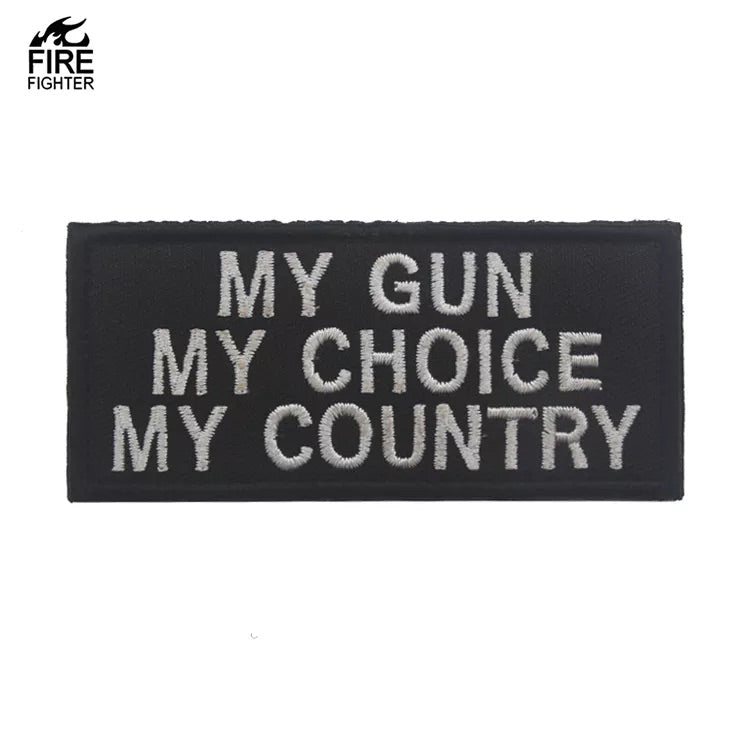 My Gun My Choice Hook and Loop Morale Patch Army Navy USMC Air Force LEO FREE USA SHIPPING SHIPS FROM USA  PAT-61