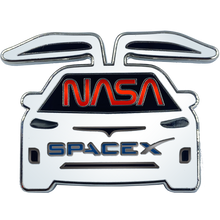 Load image into Gallery viewer, SpaceX Nasa Tesla Demo-2 Mission Launch Pin CL11-03 - www.ChallengeCoinCreations.com