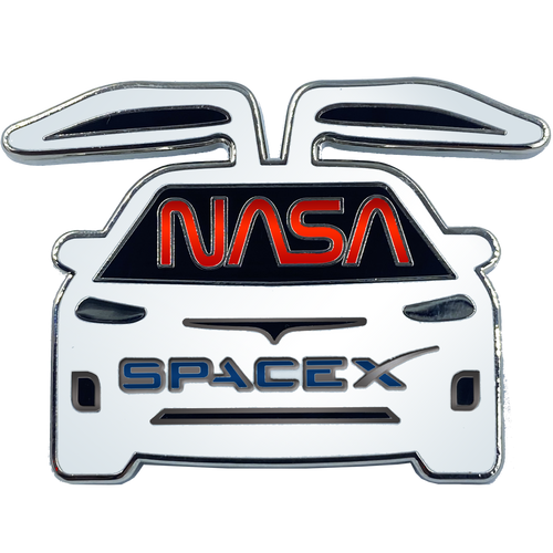 SpaceX Nasa Tesla Demo-2 Mission Launch Pin CL11-03 - www.ChallengeCoinCreations.com
