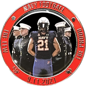 Navy Athletics Football September 11th Semper Fi Marines Uniform Challenge Coin BL17-010 - www.ChallengeCoinCreations.com