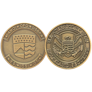 CBP AMO OFO Border Patrol es os et Challenge Coin Field Operations cbp Officer BL14-017 - www.ChallengeCoinCreations.com