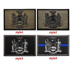 New York State Flag Embroidered Hook and Loop Tactical Morale Patch FREE USA SHIPPING SHIPS FROM USA  PAT-582 583 584 585