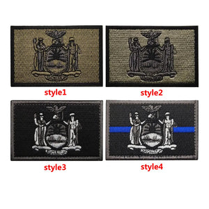 New York State Flag Embroidered Hook and Loop Tactical Morale Patch FREE USA SHIPPING SHIPS FROM USA  PAT-582 583 584 585