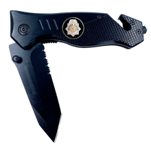 Load image into Gallery viewer, Denver Colorado Police 3-in-1 Tactical Rescue tool with Seatbelt Cutter, Steel Serrated Blade, Glass Breaking