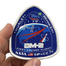 Load image into Gallery viewer, SpaceX Nasa DM-2 First Crewed Flight Mission Patch rare version with Shamrock F9 EL2-011 - www.ChallengeCoinCreations.com