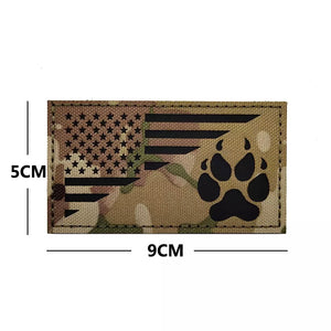 K9 Canine Paw USA FLAG Hook and Loop Morale Patch Army Navy USMC Air Force LEO FREE USA SHIPPING SHIPS FROM USA M00043-1 PAT-67