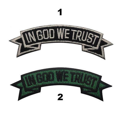 In God We Trust Banner Christian Embroidered Hook and Loop Tactical Morale Patch FREE USA SHIPPING SHIPS FREE FROM USA V-01414 PAT-416 417