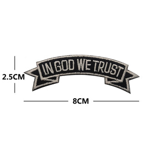 In God We Trust Banner Christian Embroidered Hook and Loop Tactical Morale Patch FREE USA SHIPPING SHIPS FREE FROM USA V-01414 PAT-416 417