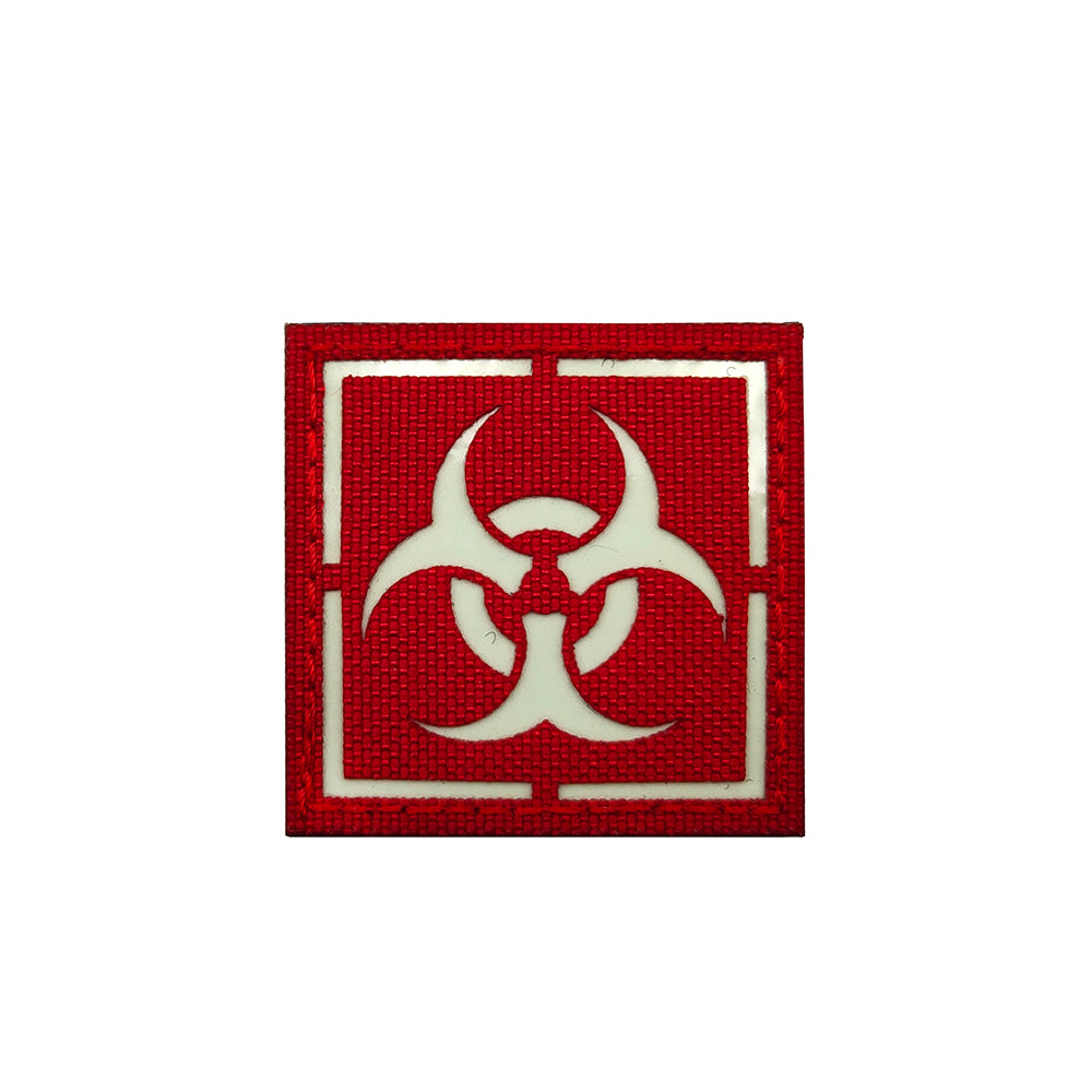 Glow in the Dark Haz Mat HAZMAT  Biohazard Gas Mask Tactical Embroidered Hook and Loop Morale Patch FREE USA SHIPPING SHIPS FREE FROM USA M-00102 PAT-376 381
