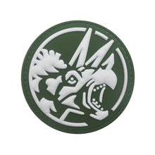 Load image into Gallery viewer, Triceratops PVC Hook and Loop Morale Patch FREE USA SHIPPING SHIPS FROM USA PAT-485
