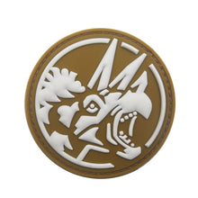 Load image into Gallery viewer, Triceratops PVC Hook and Loop Morale Patch FREE USA SHIPPING SHIPS FROM USA PAT-485