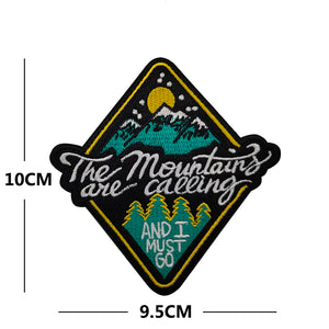 The Mountains Are Calling and I Must Go Nature Hiking Outdoors Embroidered Hook and Loop Tactical Morale Patch FREE USA SHIPPING SHIPS FREE FROM USA V-01433 PAT-422