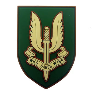 British SAS Who Dares Wins PVC Hook and Loop Morale Patch PAT-435 FREE USA SHIPPING SHIPS FREE FROM USA