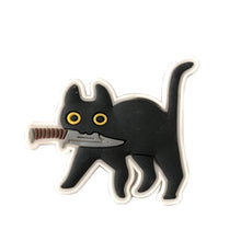 Load image into Gallery viewer, Kitty Cat With Knife Tactical PVC Hook and Loop Morale Patch FREE USA SHIPPING SHIPS FREE FROM USA P-00102 PAT-385 392